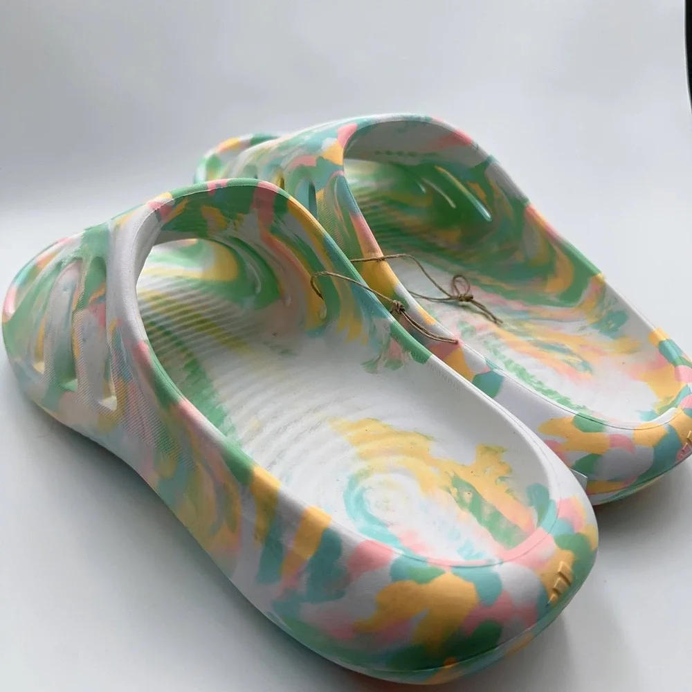 Mens Size 16 Adidas Slide Sandals adiFOM IIInfinity Mint Green White Pink JP9012